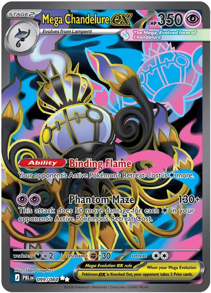 Pokemon Pitch Black Mega Chandelure ex #099