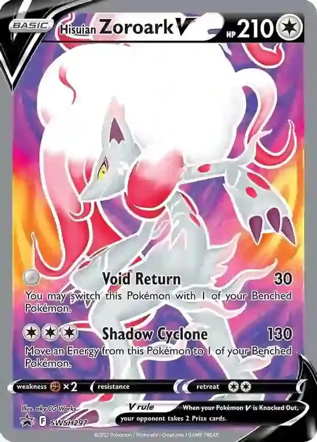 Pokemon Sword & Shield Promo Hisuian Zoroark V #SWSH297