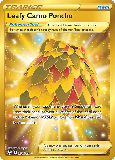 Pokemon Silver Tempest Leafy Camo Poncho #214