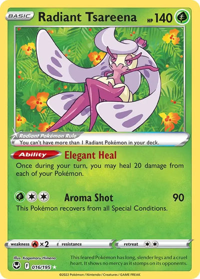 Pokemon Silver Tempest Radiant Tsareena #016