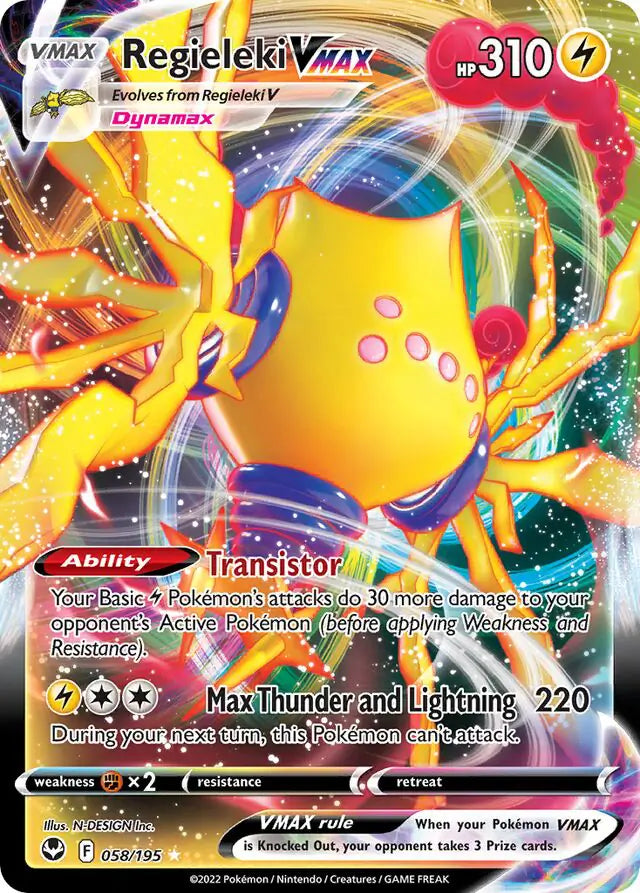 Pokemon Silver Tempest Regieleki VMAX #058