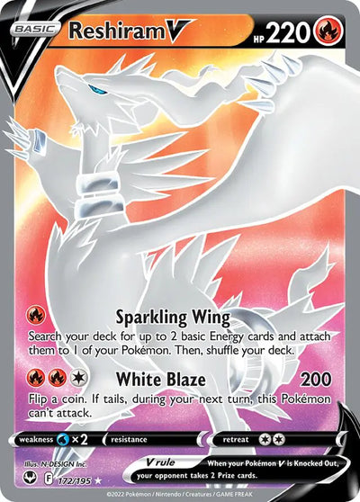 Pokemon Silver Tempest Reshiram V #172
