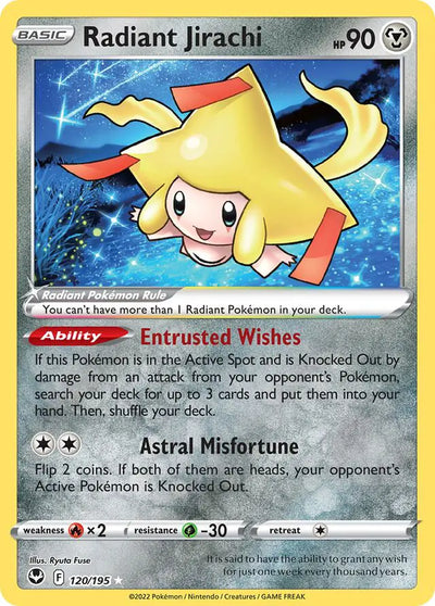 Pokemon Silver Tempest Radiant Jirachi #120