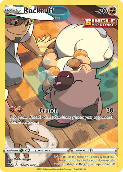 Pokemon Silver Tempest Rockruff #TG07