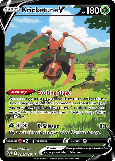 Pokemon Silver Tempest Kricketune V #TG12