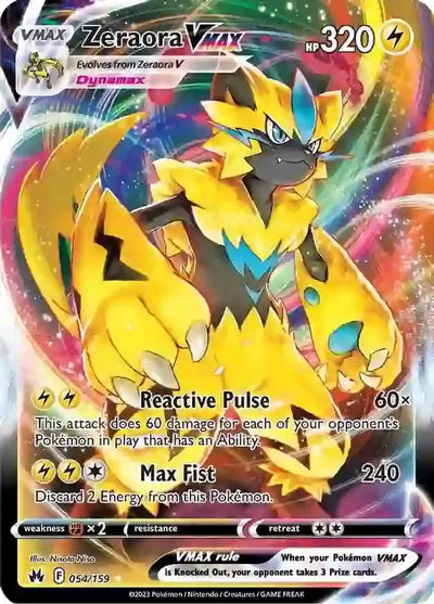 Pokemon Crown Zenith Zeraora VMAX #054