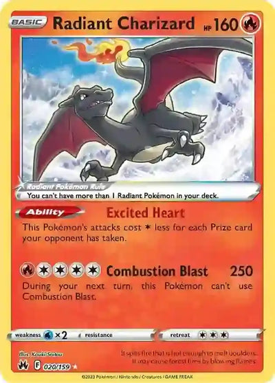 Pokemon Crown Zenith Radiant Charizard #020