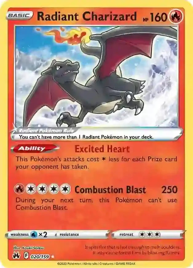Pokemon Crown Zenith Radiant Charizard #020