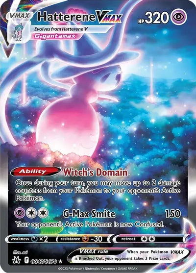 Pokemon Crown Zenith Hatterene VMAX #GG47