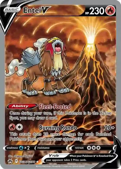 Pokemon Crown Zenith Entei V #GG36