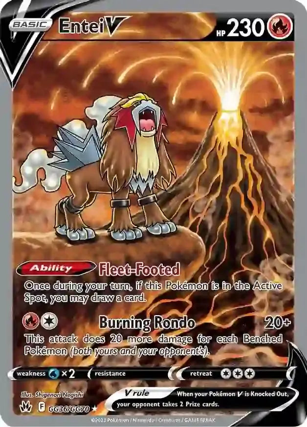 Pokemon Crown Zenith Entei V #GG36