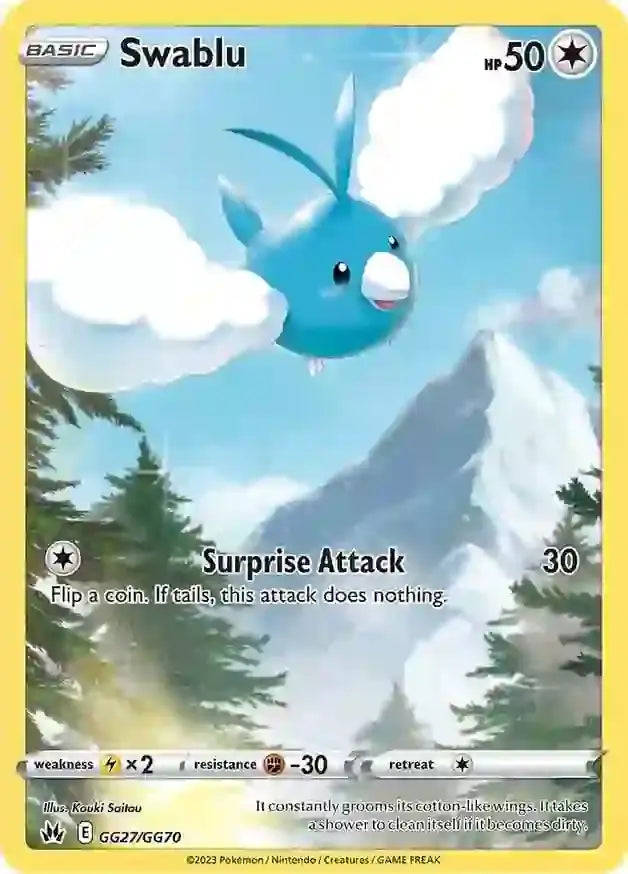 Pokemon Crown Zenith Swablu #GG27