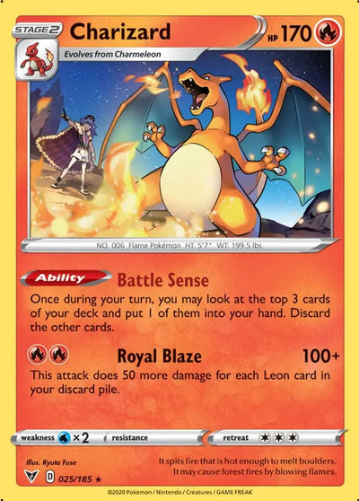 Pokemon Vivid Voltage Charizard #025