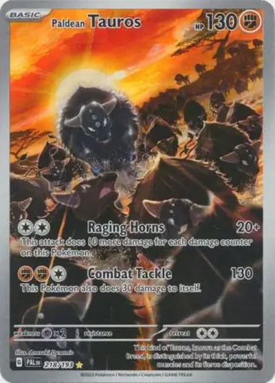 Pokemon Paldea Evolved Paldean Tauros #218