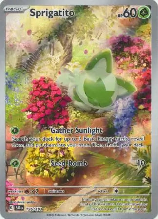 Pokemon Paldea Evolved Sprigatito #196