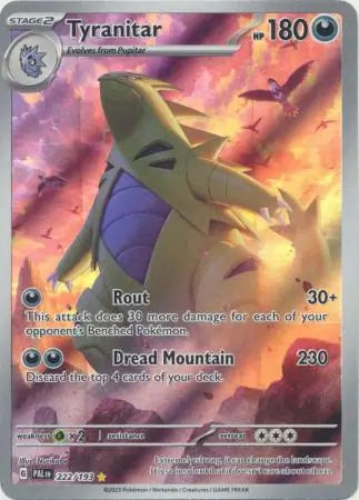 Pokemon Paldea Evolved Tyranitar #222