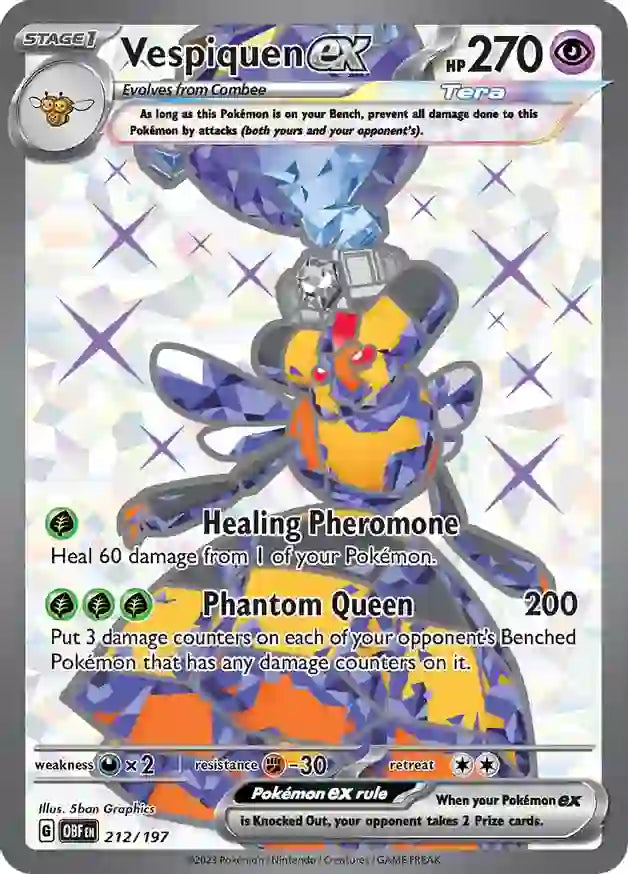 Pokemon Obsidian Flames Vespiquen ex #212