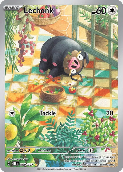 Pokemon Obsidian Flames Lechonk #209