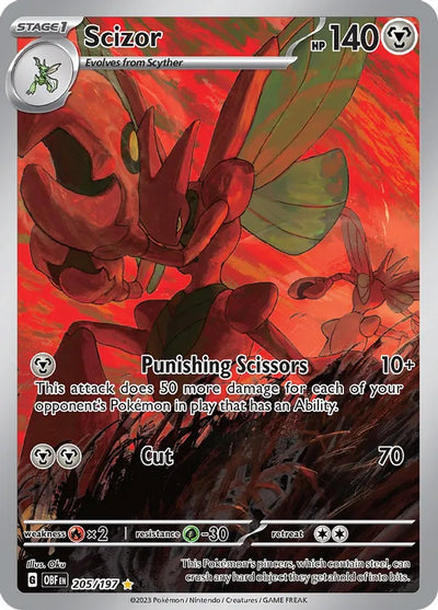 Pokemon Obsidian Flames Scizor #205