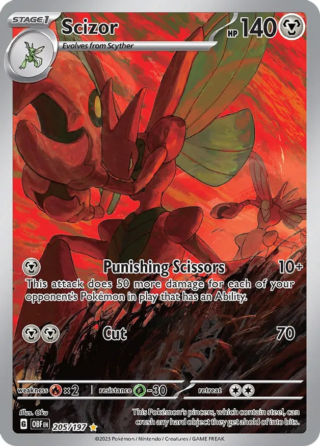 Pokemon Obsidian Flames Scizor #205
