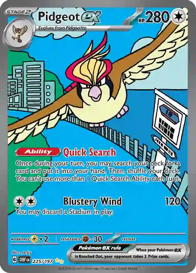 Pokemon Obsidian Flames Pidgeot ex #225