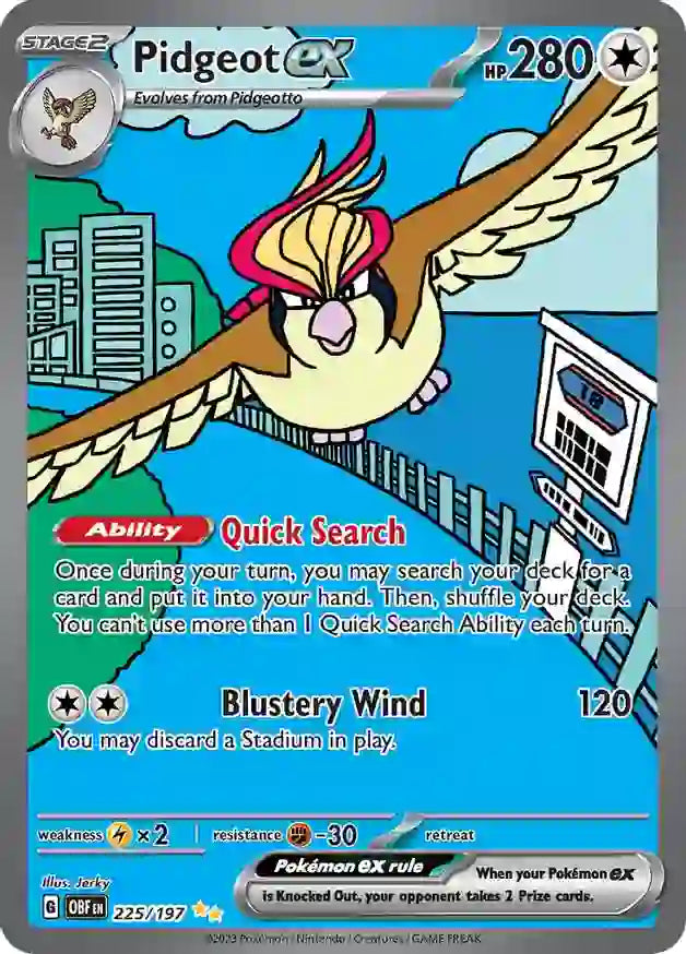 Pokemon Obsidian Flames Pidgeot ex #225