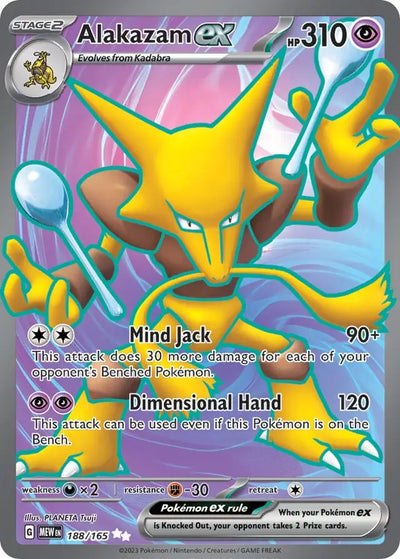 Pokemon Card 151 Alakazam ex #188