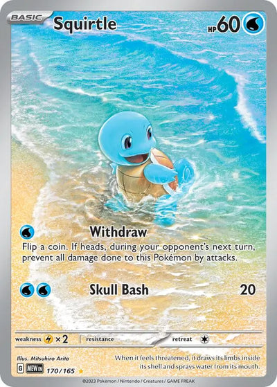 Pokemon Card 151 Squirtle #170