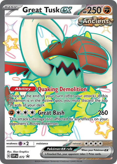 Pokemon Scarlet & Violet Promos Great Tusk ex #072