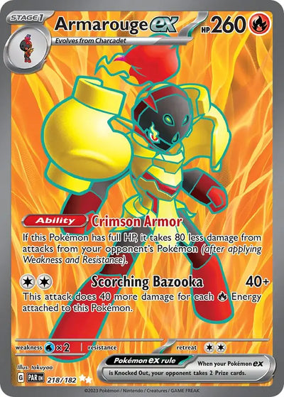 Pokemon Paradox Rift Armarouge ex #218