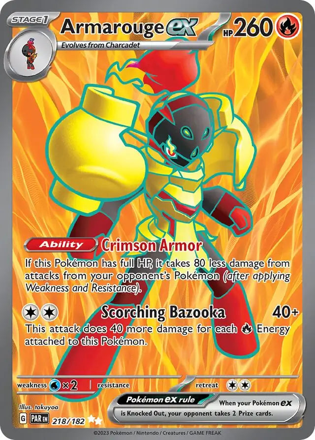 Pokemon Paradox Rift Armarouge ex #218