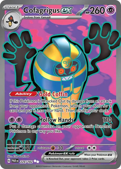Pokemon Paradox Rift Cofagrigus ex #224