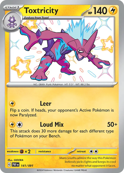 Pokemon Paldean Fates Toxtricity #141
