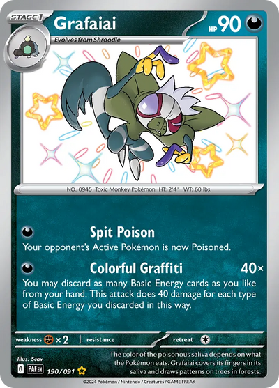 Pokemon Paldean Fates Grafaiai #190