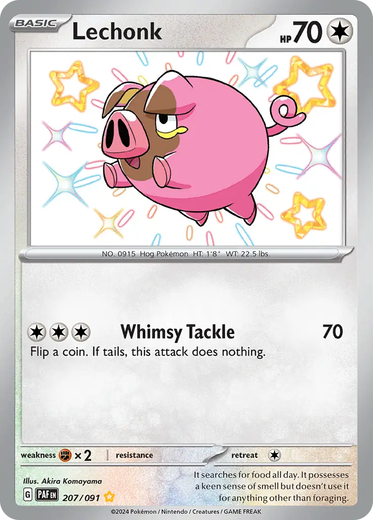 Pokemon Paldean Fates Lechonk #207