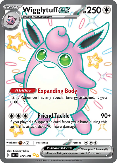 Pokemon Paldean Fates Wigglytuff #222