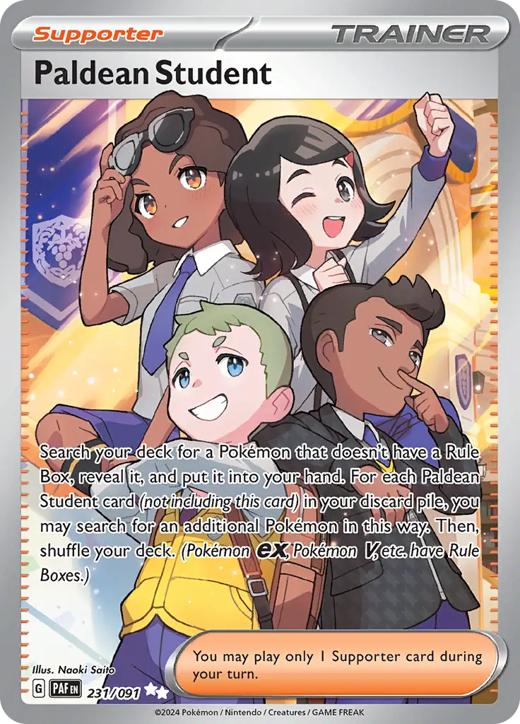 Pokemon Paldean Fates Paldean Student #231