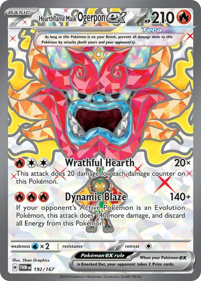 Pokemon Twilight Masquerade Hearthflame Mask Ogerpon ex #192