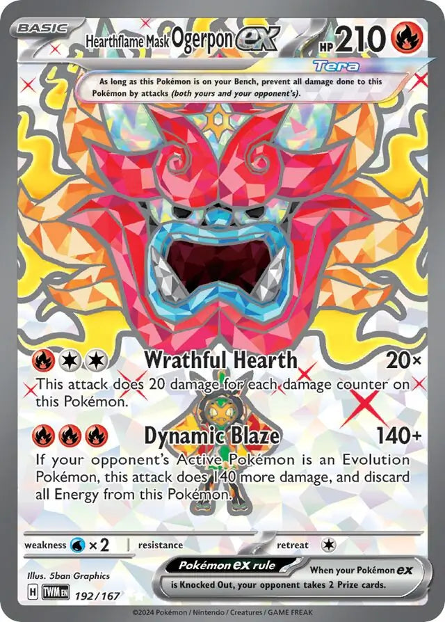 Pokemon Twilight Masquerade Hearthflame Mask Ogerpon ex #192