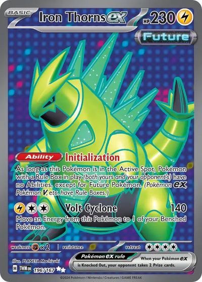 Pokemon Twilight Masquerade Iron Thorns ex #196