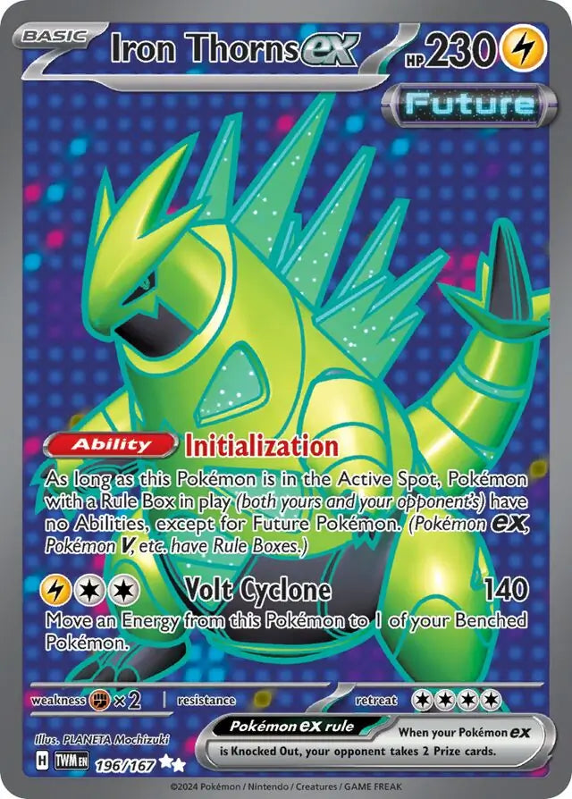 Pokemon Twilight Masquerade Iron Thorns ex #196