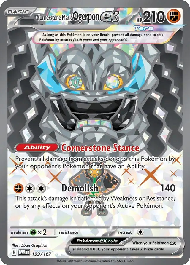 Pokemon Twilight Masquerade Cornerstone Mask Ogerpon ex #199