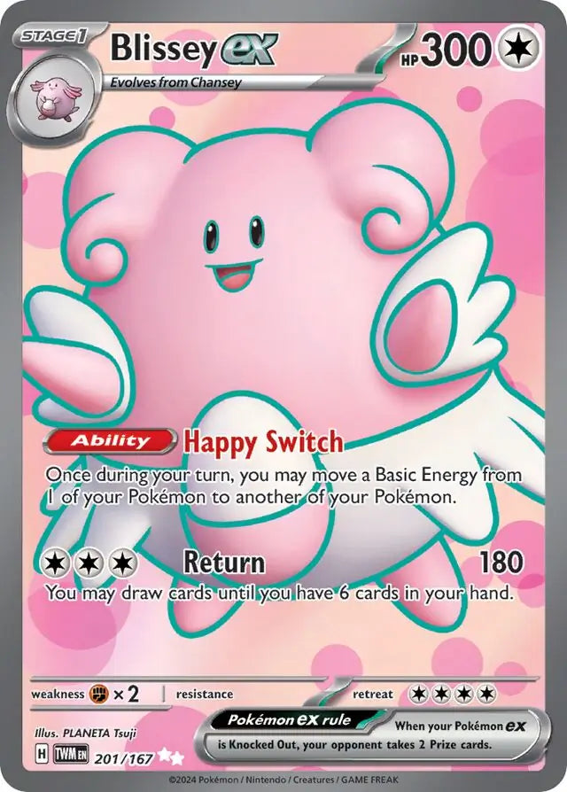Pokemon Twilight Masquerade Blissey ex #201