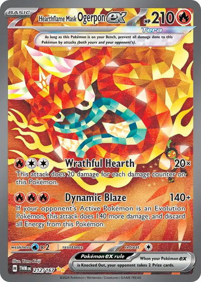 Pokemon Twilight Masquerade Hearthflame Mask Ogerpon ex #212