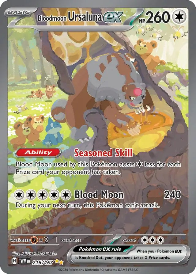 Pokemon Twilight Masquerade Bloodmoon Ursaluna ex #216
