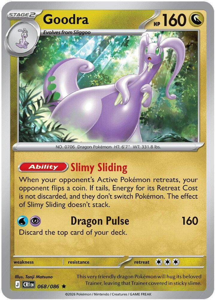 Pokemon Chaos Rising Goodra Reverse Holofoil #68