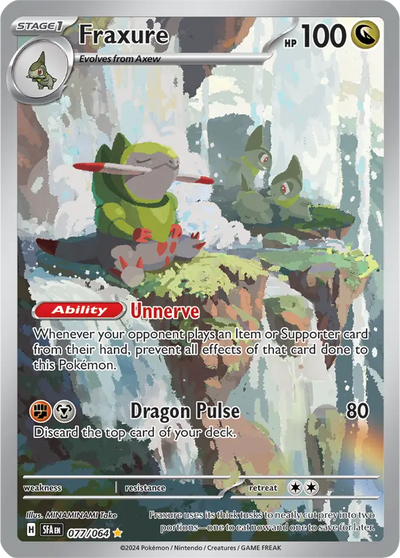 Pokemon Shrouded Fable Fraxure #077