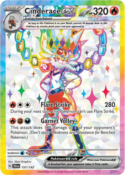 Pokemon Stellar Crown Cinderace #157