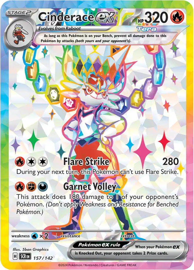 Pokemon Stellar Crown Cinderace #157