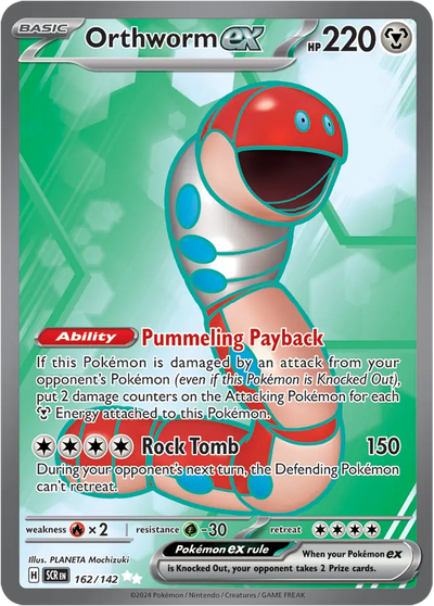 Pokemon Stellar Crown Orthworm #162